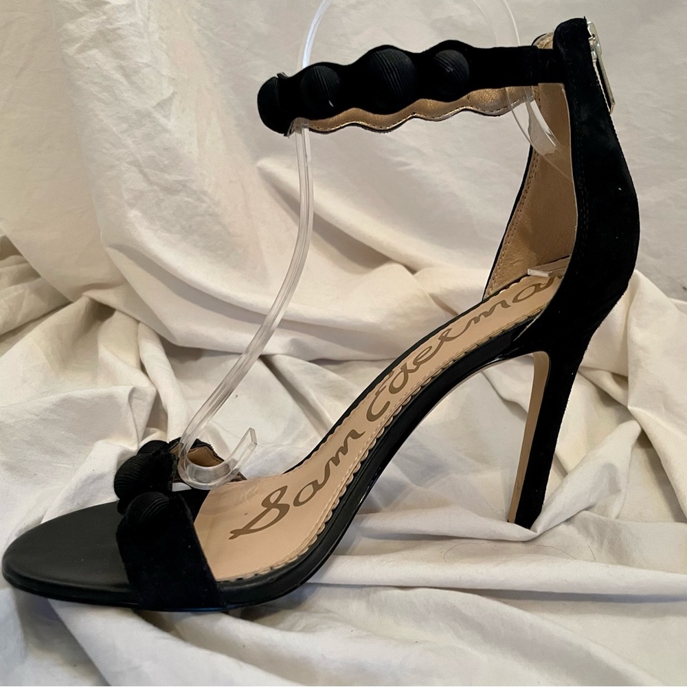 Sam Edelman Addison Black Suede Zipper Back Stiletto Heel Women’s Size 9 - Picture 11 of 15